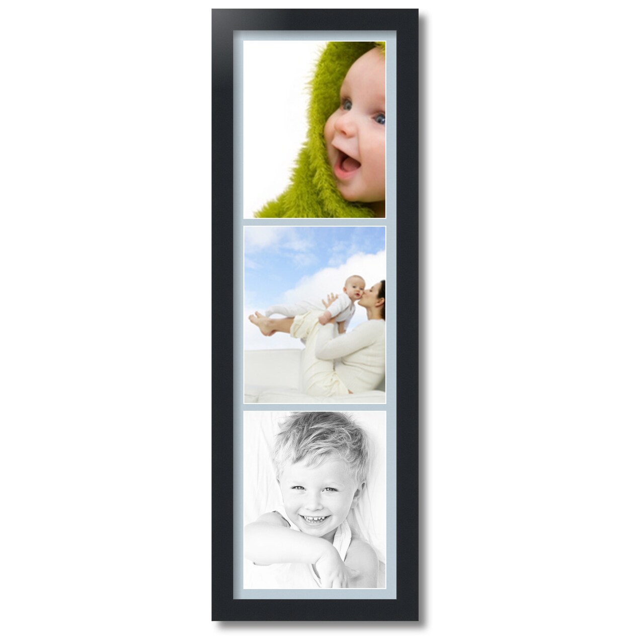 ArtToFrames Collage Photo Picture Frame with 3 - 8x10 inch Openings, Framed in Black with Over 62 Mat Color Options and Plexi Glass (CSM-3926-2134)